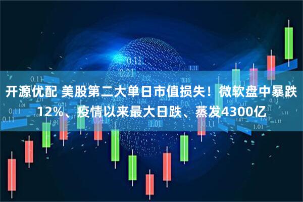 开源优配 美股第二大单日市值损失!微软盘中暴跌12%、疫情以来最大日跌、蒸发4300亿